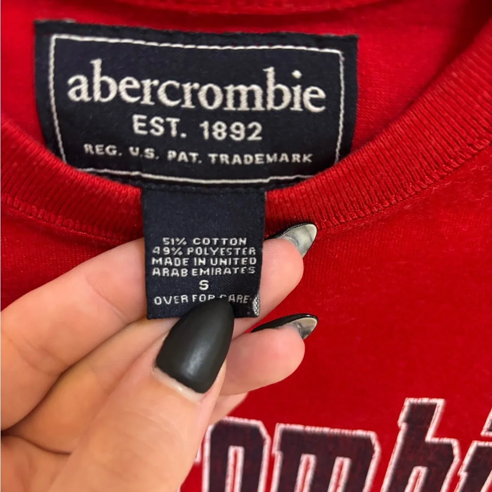 Abercrombie Red‎ Graphic Cutoff Tee